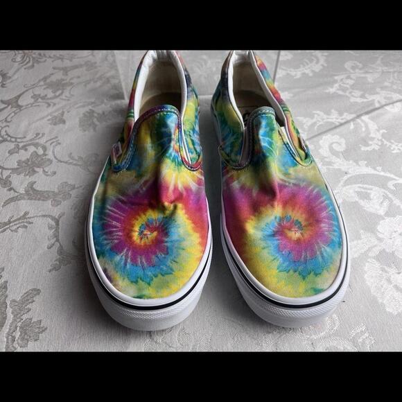 Vans Unisex Adult Shoes Womens Size 8.5 Mens Size 7 Tie Dye Slip On Sneaker - Picture 4 of 9